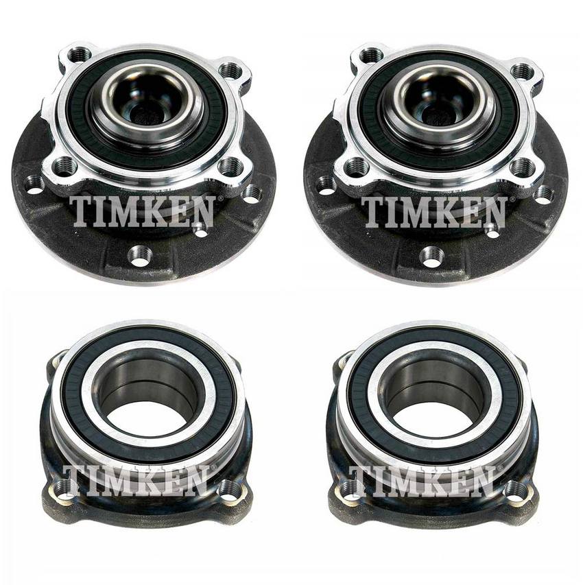 BMW Wheel Bearing and Hub Assembly Kit - Front and Rear 31226765601 - Timken 2884826KIT